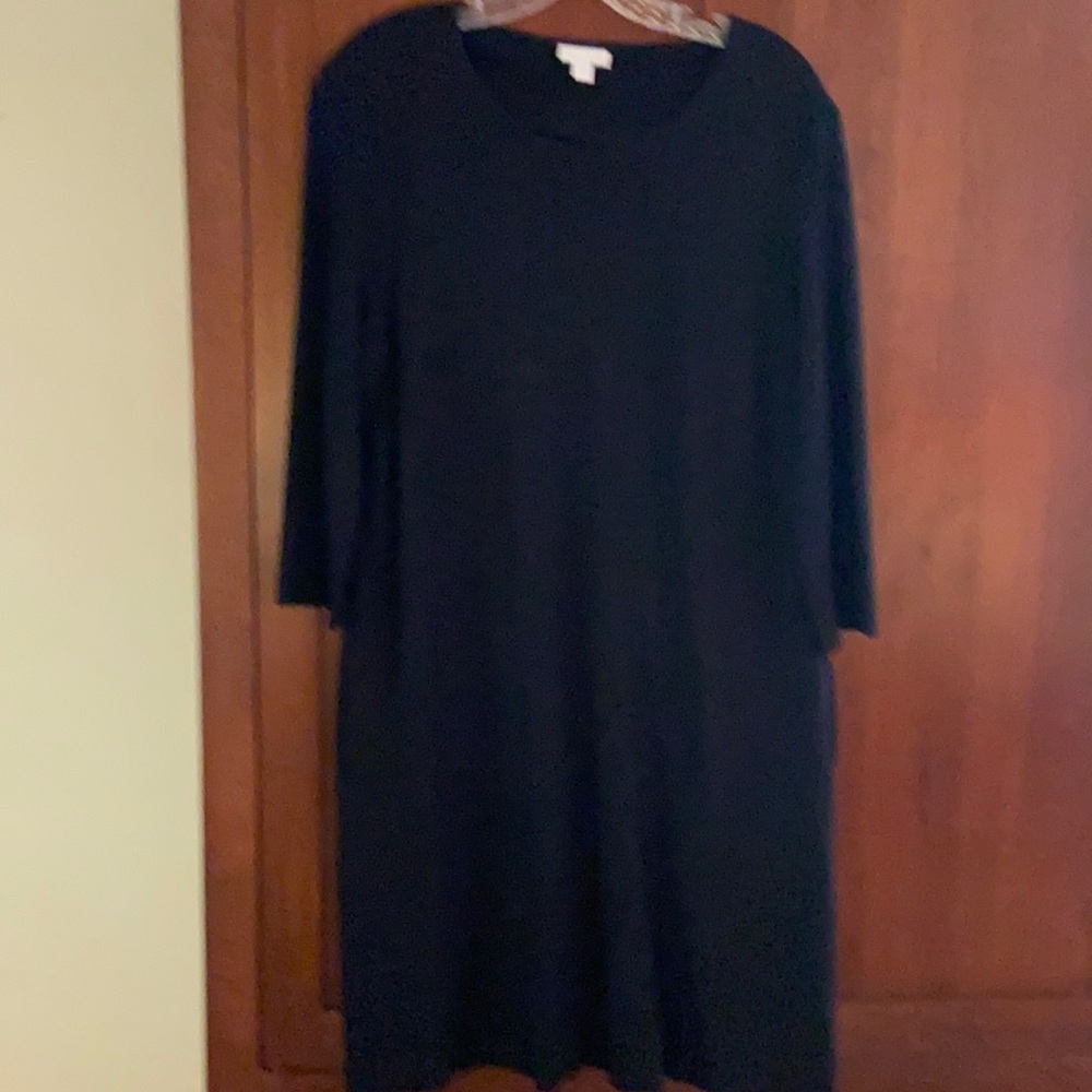 Black knit dress